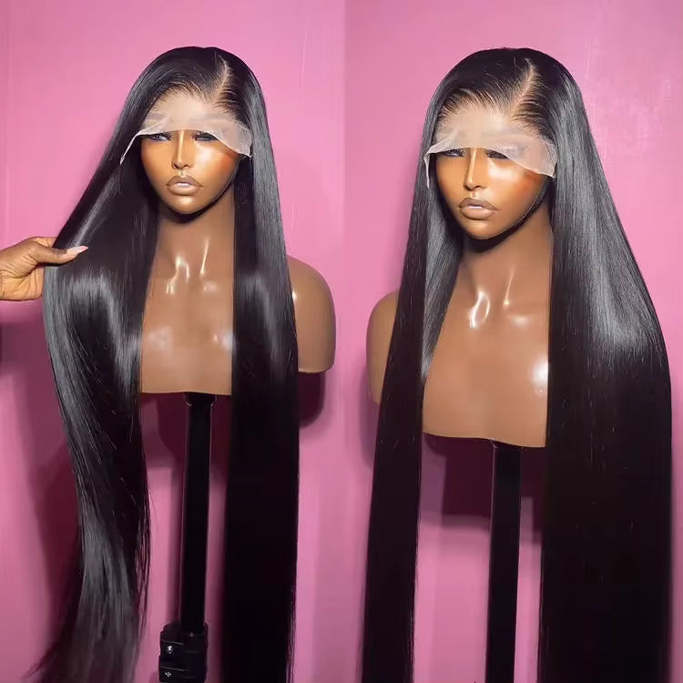 10-40 length 13x6 Glueless Full Hd Lace Frontal Wig Vietnamese Long Bone Straight Raw Indian Hair Wig Human Hair Lace Front Wig Vendor