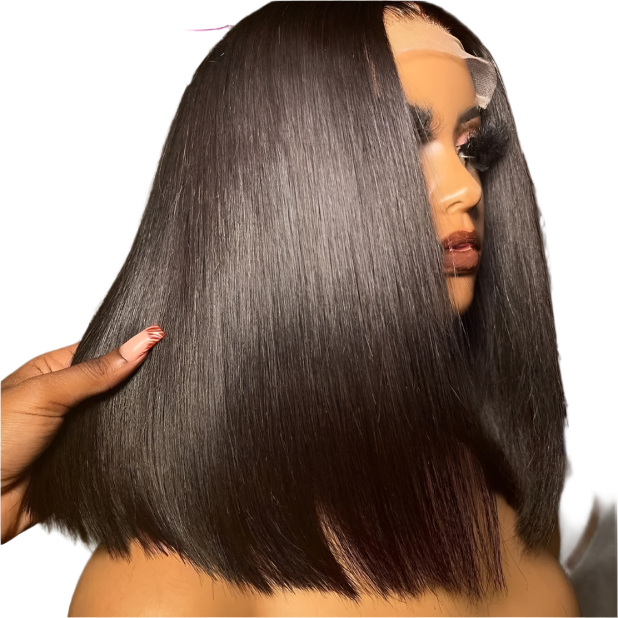 Short Bob Wigs For Women Glueless Wig Human Hair Ready To Wear Transparent Pre Cut Lace Human Wig Human Hair Wig Bob Wig
