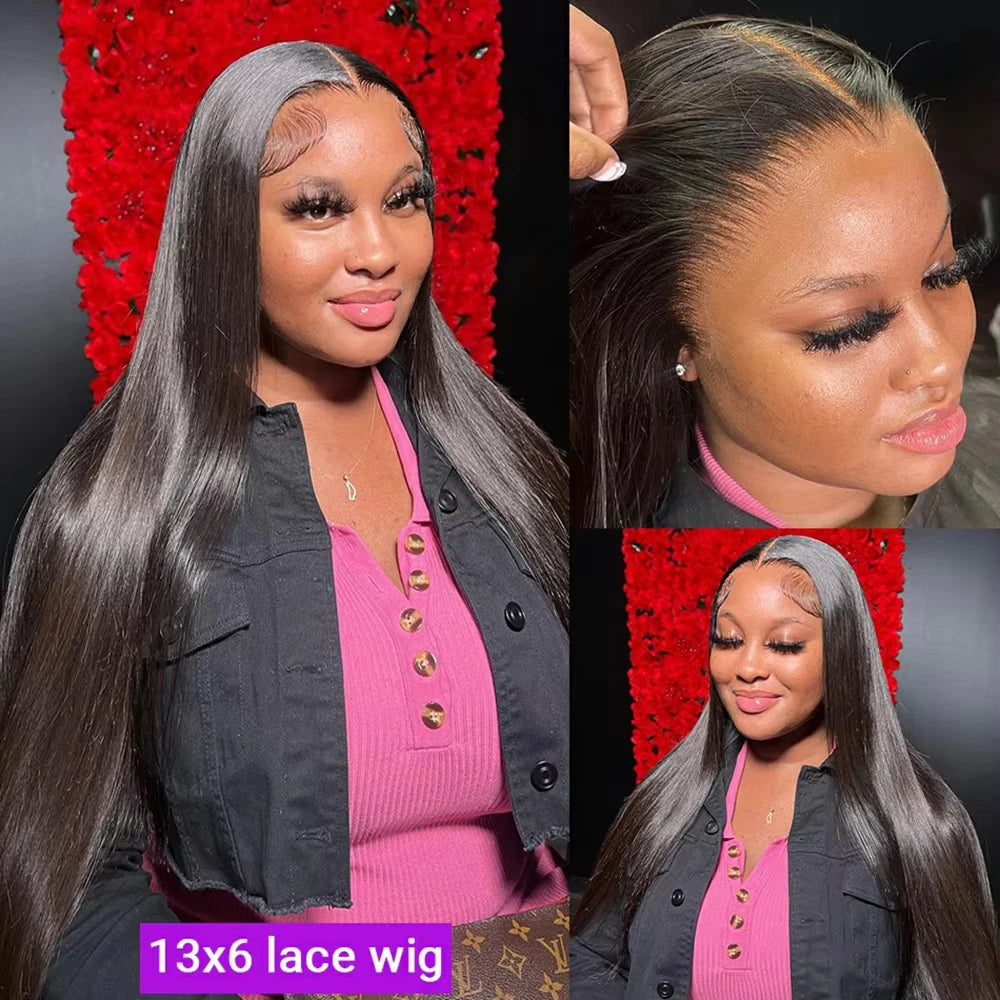 Glueless Bone Straight 4X4 Hd Lace Frontal Wig 13X6 13X4 Black Lace Front Wig Human Hair 5x5 Natural Brazilian Transparent Wigs