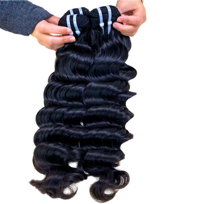Full End Human Hair Weave Loose Deep Wave Burmese Top Indian Unprocessed Virgin Raw Hair Bundles with Curl Style Extensions