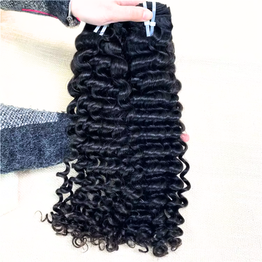 Full End Human Hair Weave Loose Deep Wave Burmese Top Indian Unprocessed Virgin Raw Hair Bundles with Curl Style Extensions