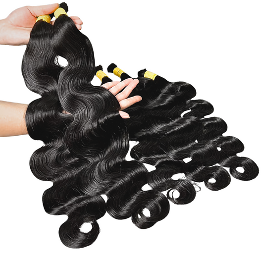 Deep Wave Human Braiding Hair Bulk Extensions No Weft 100% Unprocessed Indian Curly Remy Bulk Human Hair for Braiding