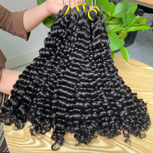 Burmese curly hair bundles extensions 10a 12a grade unprocessed raw hair 100% 1 pcs $12 for wholesale