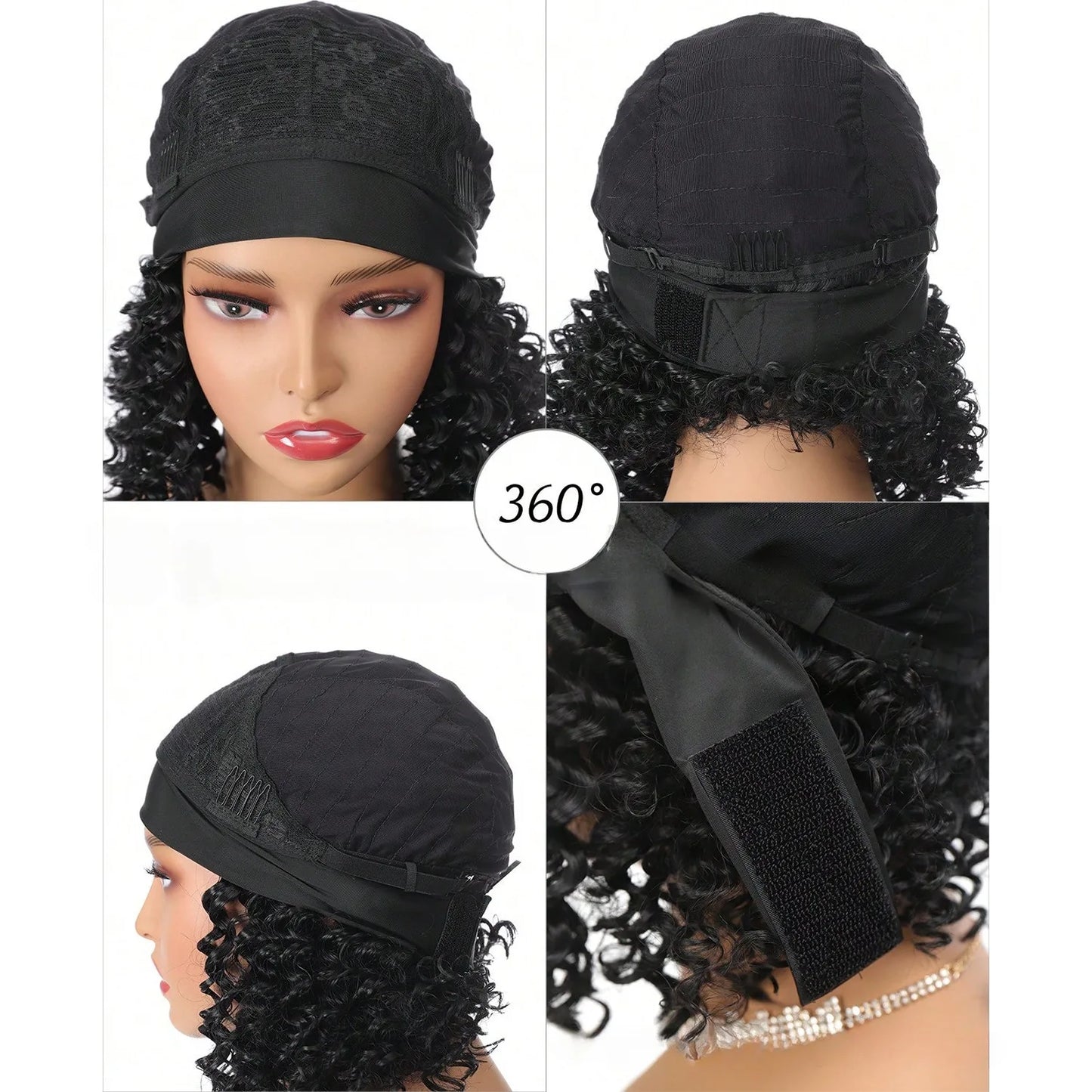 Wigs, European and American African Small Curly Head Covers, Internal Small Curly Synthetic High-temperature Silk Head Covers