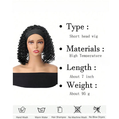 Wigs, European and American African Small Curly Head Covers, Internal Small Curly Synthetic High-temperature Silk Head Covers