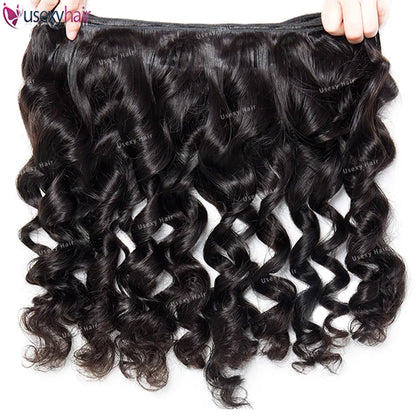 30 Inch 15a Grade Natural Black Loose Wave Human Hair Bundles 1 pcs $12 for wholesale Hair Weft Extensions
