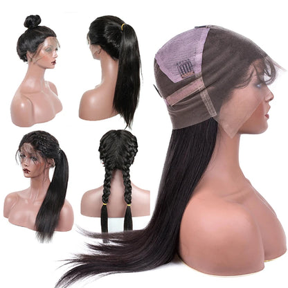 Best Selling Braided Wigs Lace Front Human Hair Transparent HD Lace Wigs Wholesale Peruvian Hair Full Lace Wig with Baby Hair