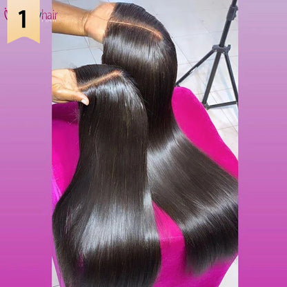 13x4 Frontal Wig Lace Frontal Wig Vietnamese 12A Grade Natural Color Virgin Hair Wig 180% Density Straight/Body Wave