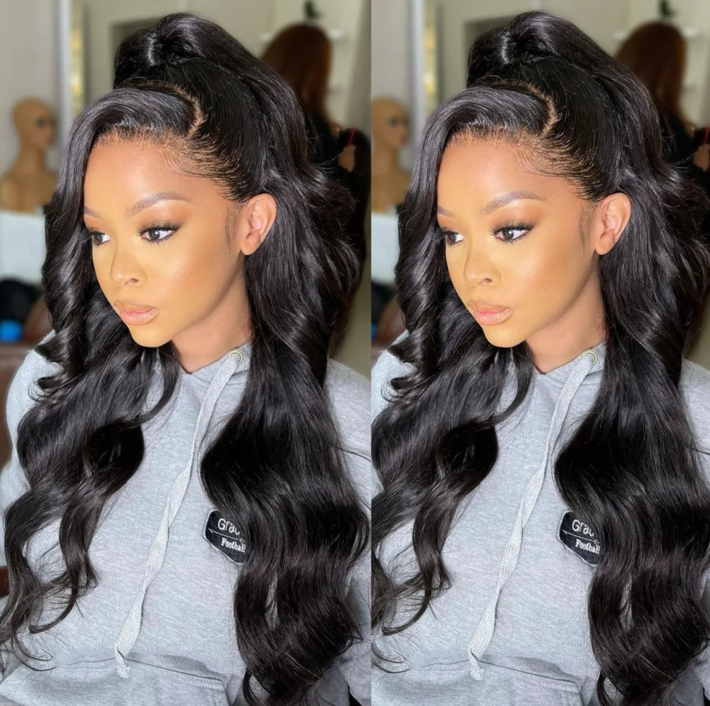 S 30 Inch Straight Body Wave 13x4 Human Hair Wig 180% Raw Vietnamese Hair Wig for Black Women Natural Wave