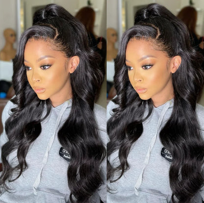 S 30 Inch Straight Body Wave 13x4 Human Hair Wig 180% Raw Vietnamese Hair Wig for Black Women Natural Wave