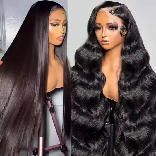 S 30 Inch Straight Body Wave 13x4 Human Hair Wig 180% Raw Vietnamese Hair Wig for Black Women Natural Wave
