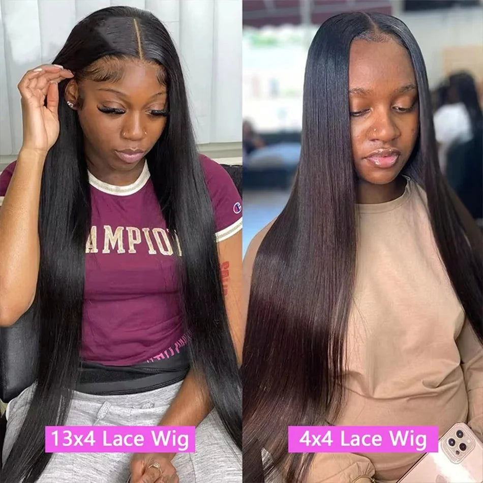 Glueless Bone Straight 4X4 Hd Lace Frontal Wig 13X6 13X4 Black Lace Front Wig Human Hair 5x5 Natural Brazilian Transparent Wigs