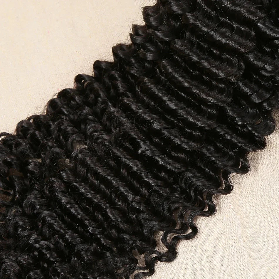 Burmese Curly Bundles Human Hair 30 34 Inch Deep Wave Raw Hair Bundles 100% Unprocessed Double Weft Hair Extensions Weave