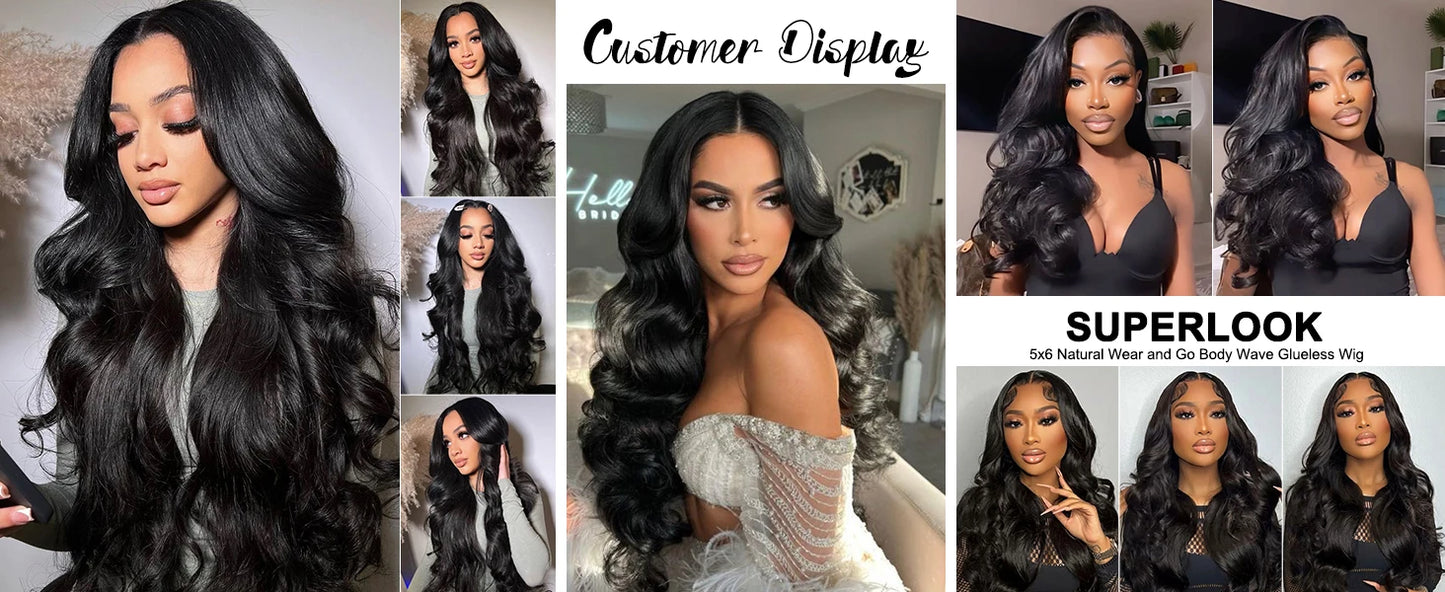 30Inch 13x6 Body Wave Wigs Human Hair 250 Density Transparent HD Lace Frontal 13x5 100% Human Hair Lace Front Wig For Women