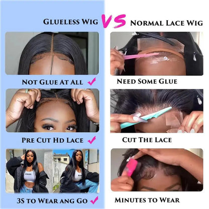 Glueless Bone Straight 4X4 Hd Lace Frontal Wig 13X6 13X4 Black Lace Front Wig Human Hair 5x5 Natural Brazilian Transparent Wigs