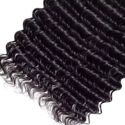 Burmese Curly Bundles Human Hair 30 34 Inch Deep Wave Raw Hair Bundles 100% Unprocessed Double Weft Hair Extensions Weave
