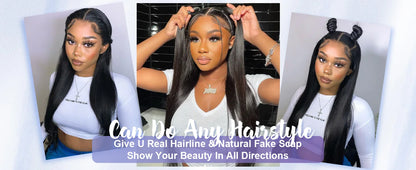 40 Inch 360 Full Lace Wig Straight HD Lace Front Human Hair Wigs 220Density Brazilian Remy Lace Frontal Human Hair Wig For Women