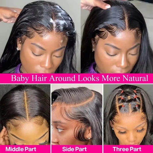 Glueless Bone Straight 4X4 Hd Lace Frontal Wig 13X6 13X4 Black Lace Front Wig Human Hair 5x5 Natural Brazilian Transparent Wigs