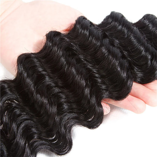Burmese Curly Bundles Human Hair 30 34 Inch Deep Wave Raw Hair Bundles 100% Unprocessed Double Weft Hair Extensions Weave