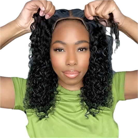Glueless Bob Wigs 4x4 Curly Human Hair Wigs for Women Pre Plucked Lace Front Wigs Pre-plucked Natural Hairline Curly Lace Front Wig