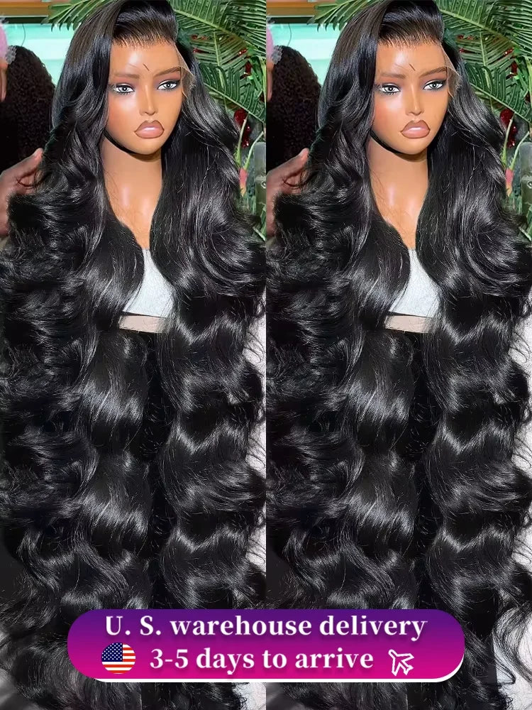 30Inch 13x6 Body Wave Wigs Human Hair 250 Density Transparent HD Lace Frontal 13x5 100% Human Hair Lace Front Wig For Women