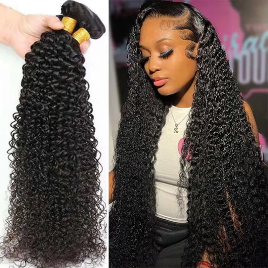 Water Wave Human Hair Bundles Burmese Curly Hair Bundles 1/3/4 Pieces 100% Human Hair Deep Wave Original Natural Hair Extensions