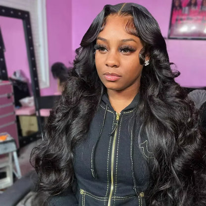 30Inch 13x6 Body Wave Wigs Human Hair 250 Density Transparent HD Lace Frontal 13x5 100% Human Hair Lace Front Wig For Women