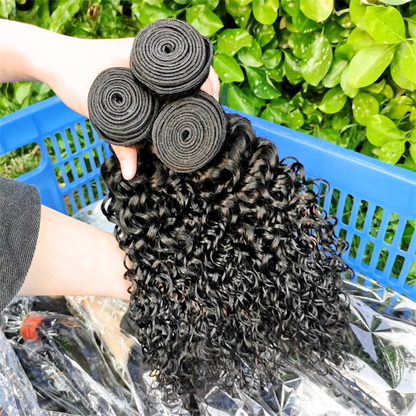 30 Inch 15a Grade Natural Black Loose Wave Human Hair Bundles 1 pcs $12 for wholesale Hair Weft Extensions