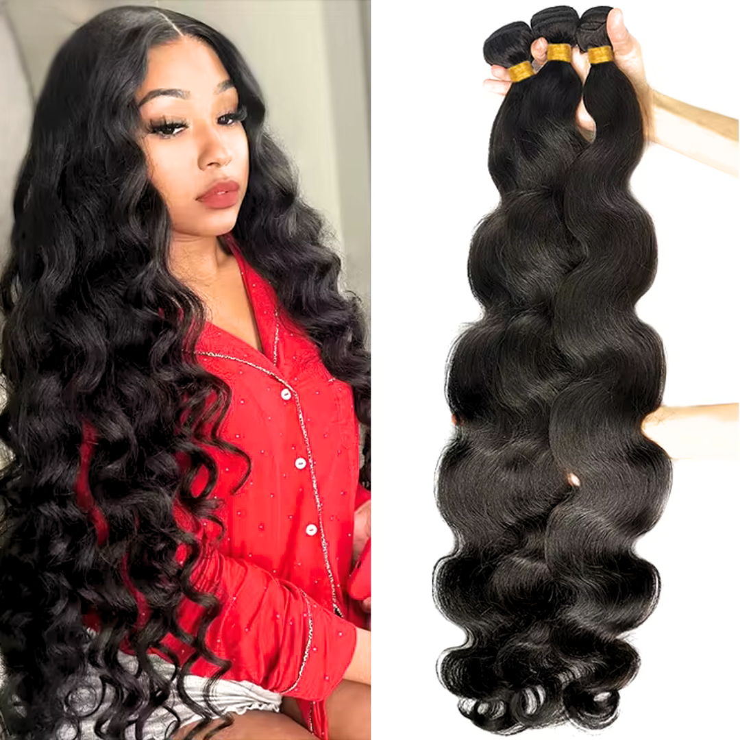 30 Inch 15a Grade Natural Black Loose Wave Human Hair Bundles 1 pcs $12 for wholesale Hair Weft Extensions