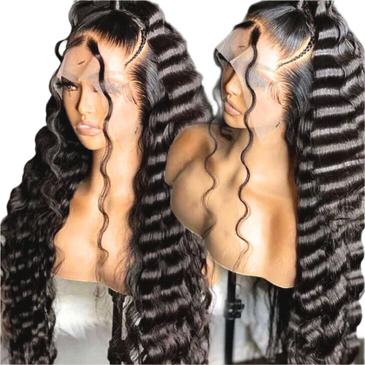 Deep Wave Lace Front Wigs Human Hair for Black Women Raw Indian Hair Human Wig Vendor Transparent hd Lace Wigs