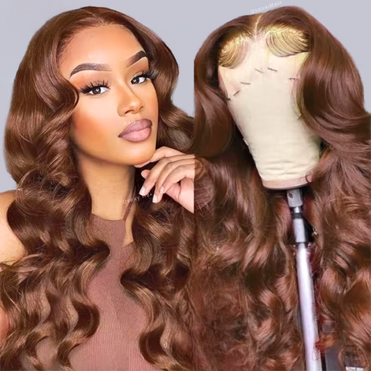 13x4 Frontal Wig Lace Frontal Wig Vietnamese 12A Grade Natural Color Virgin Hair Wig 180% Density Straight/Body Wave