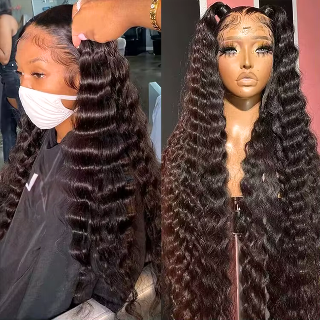 13x4 Frontal Wig Lace Frontal Wig Vietnamese 12A Grade Natural Color Virgin Hair Wig 180% Density Straight/Body Wave