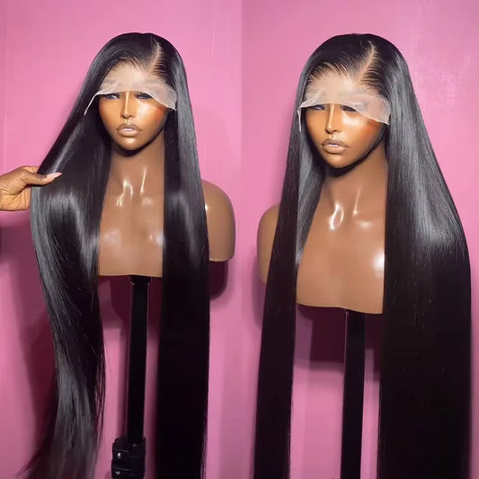 13x4 Frontal Wig Lace Frontal Wig Vietnamese 12A Grade Natural Color Virgin Hair Wig 180% Density Straight/Body Wave